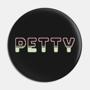 Petty Classic Video Game Graphic Lime Peach Gradient Pin