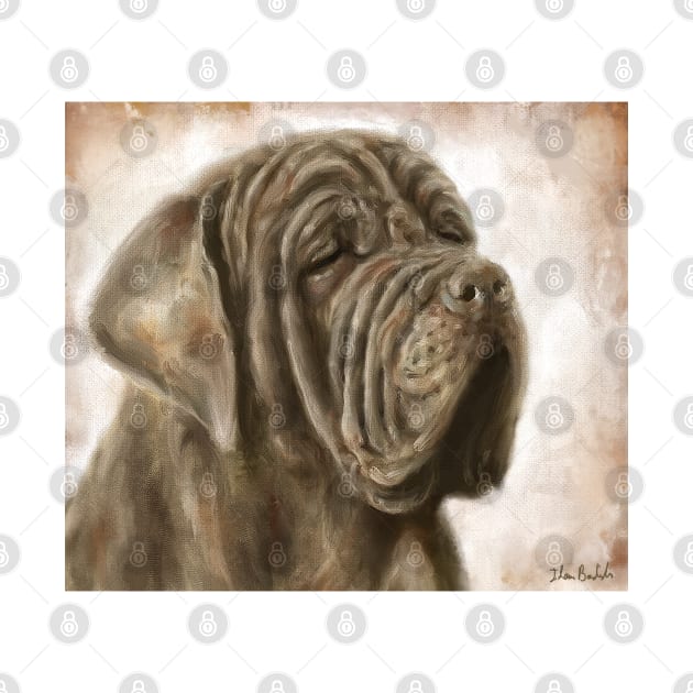 Painting of a Brown Mastiff Dog by ibadishi