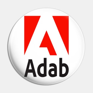 Parody Logo Adobe - Adab Pin