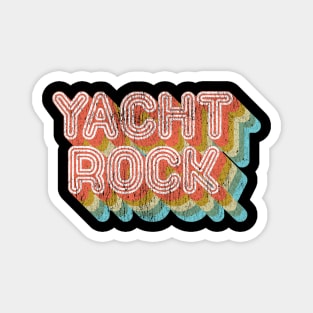 Vintage Fade Yacht Rock Party Boat Drinking Apparel Magnet