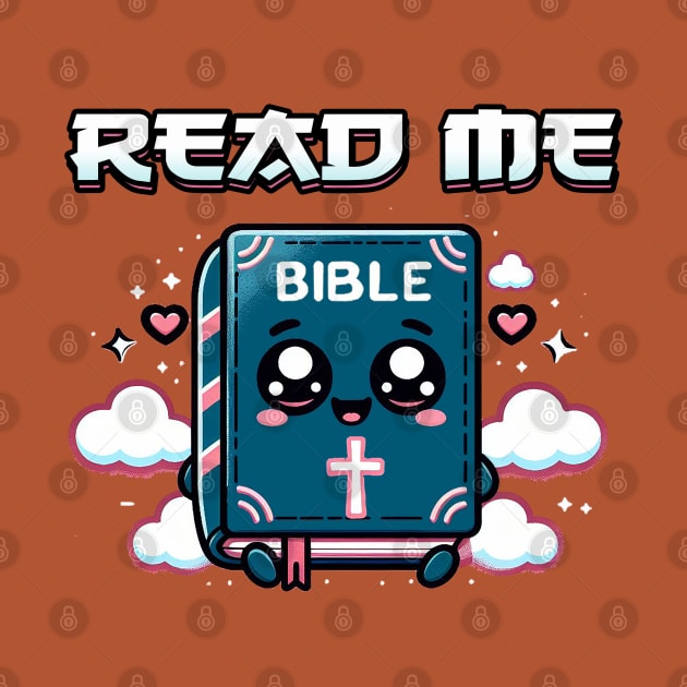 Read Me (The Bible) - Kawaii Japanese Art by Reformed Fire