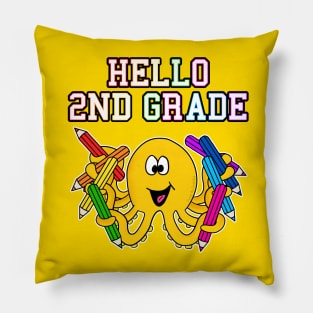 Hello 2nd Grade Octopus Back To School Pillow