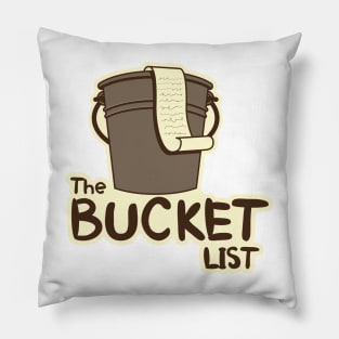 the bucket list scroll Pillow