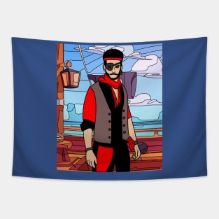 Pirate Pirate Ship Treasure Island Tapestry