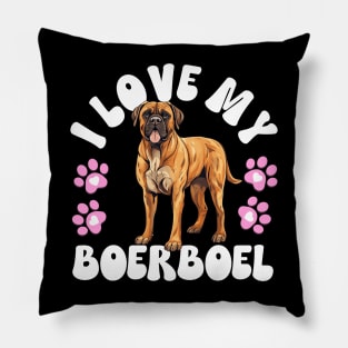 I Love My Boerboel Pillow