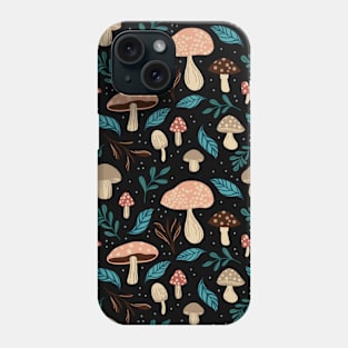 Mushroom Medley, Black Phone Case