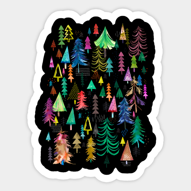Wintery Trees - Christmas - Sticker