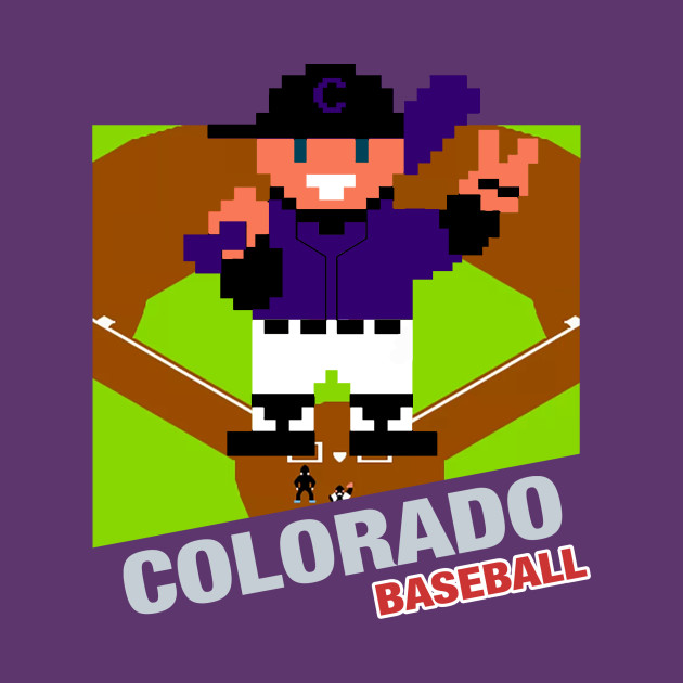 Colorado Baseball 8 bit pixel art cartridge design - Colorado Rockies