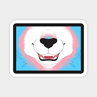 Trans Lion Face Magnet