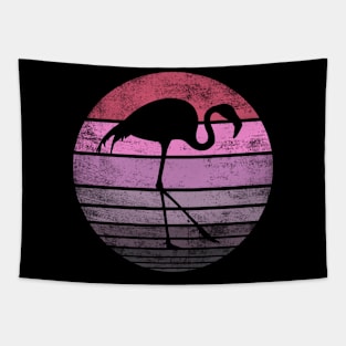 Pink Flamingo Gifts Bird Lover Vintage Animal Silhouette Tapestry