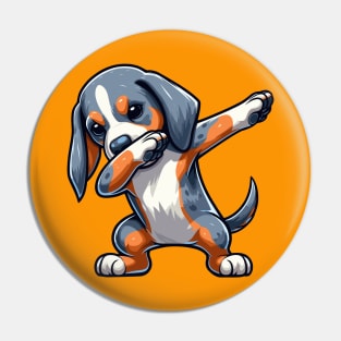 Dabbing Bluetick Coonhound Puppy Pin