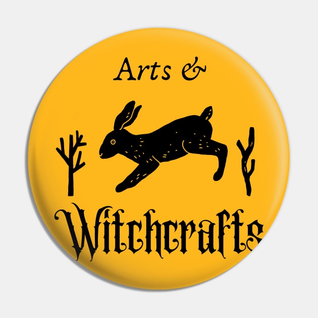 Arts & Witchcrafts Running Hare Occult Design Rustic Twigs Witch Witchcraft Pagan Wiccan Dark Horror Halloween Samhain Pin by BitterBaubles