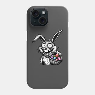 Crazy Easter Bunny Brings the Eggs Phone Case