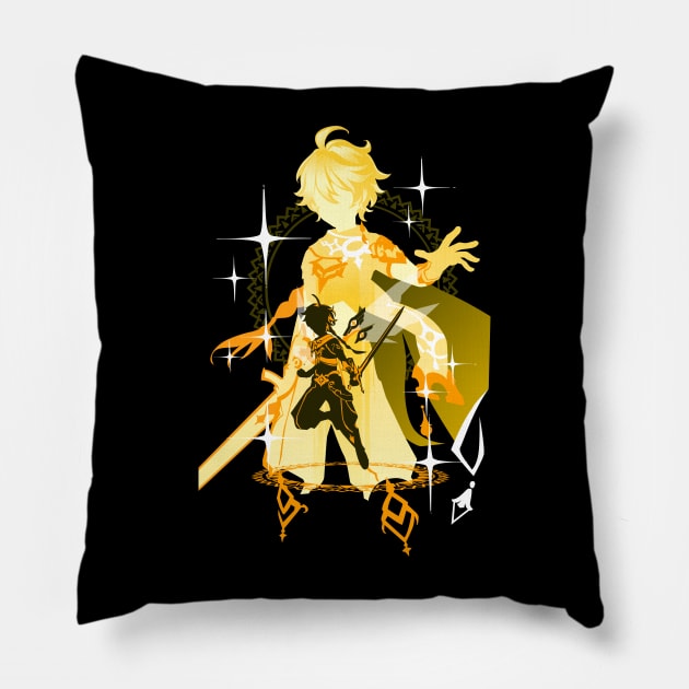 Bright Traveler Aether Pillow by plonkbeast