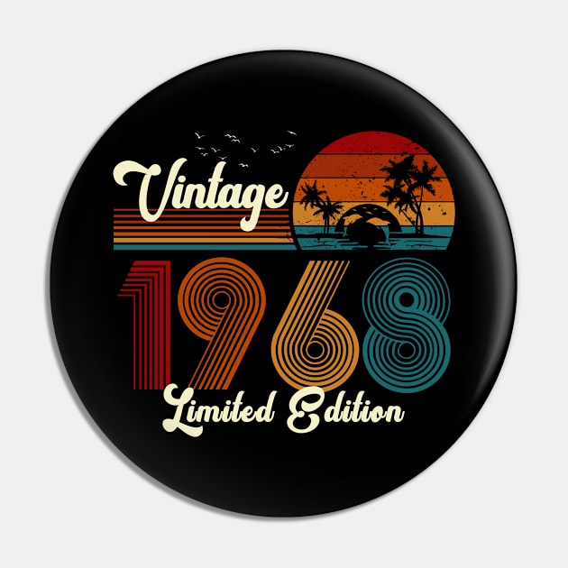 Vintage 1968 Shirt Limited Edition 52nd Birthday Gift Pin by Damsin
