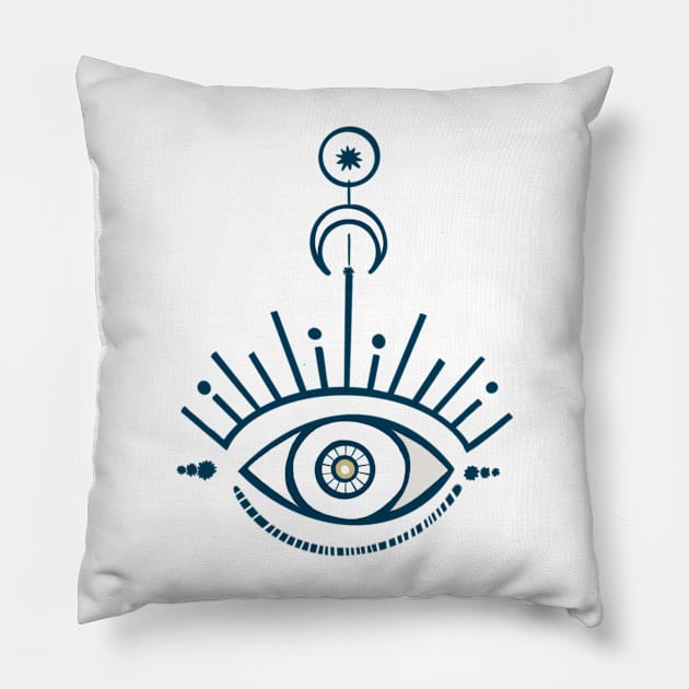 Evil eye Pillow by Artofcuteness