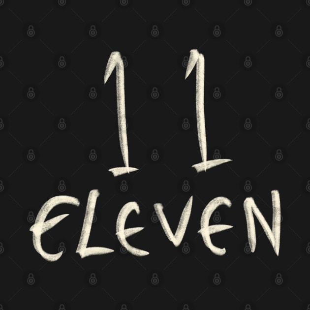 Hand Drawn Letter Number 11 eleven by Saestu Mbathi