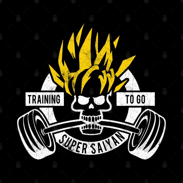 training to go super saiyan distressed style by wookiemike