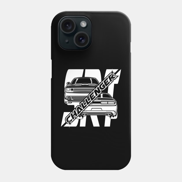 Challenger SRT (White Print) Phone Case by WINdesign