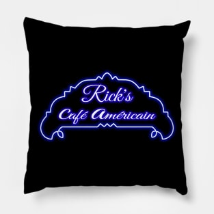 Rick's Cafe Americain Neon Sign Pillow