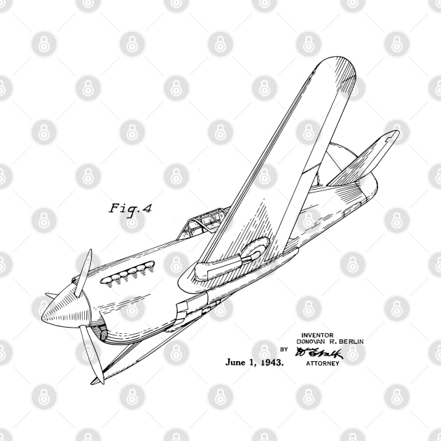 World War 2 Airplane Patent Print by MadebyDesign