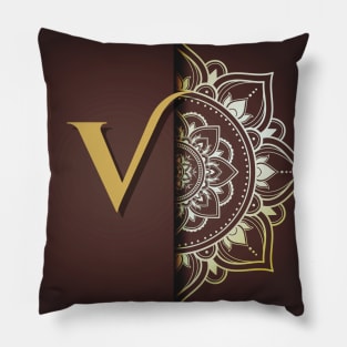 V – Mandala Monogram Pillow