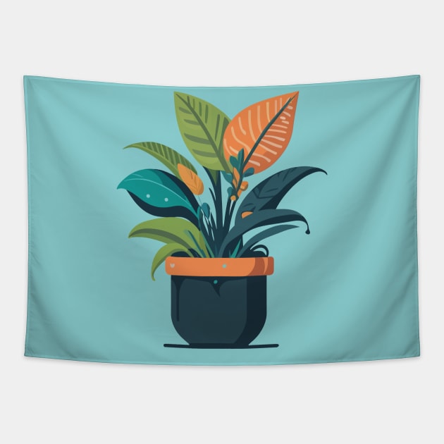 Cute Houseplant Tapestry by SpriteGuy95