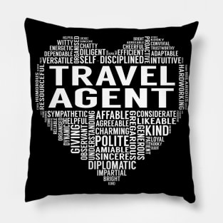 Travel Agent Heart Pillow