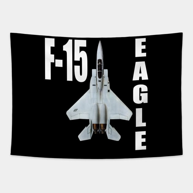 F-15 Eagle USAF Fighter Plane Airplane Tapestry by Dirty Custard Designs 