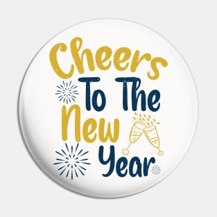 Cheers to the New Year Pin