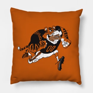 The Unstoppable Bengals - 1970's Cartoon Style Pillow