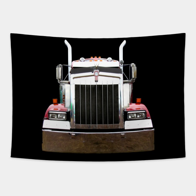 Kenworth 1990s classic truck high contrast Tapestry by soitwouldseem