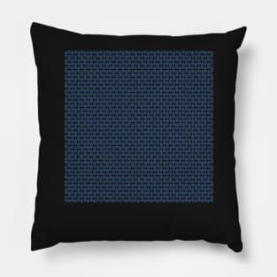 Diamond Hearts Navy Blue Repeat Pillow