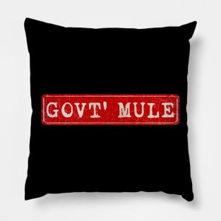 vintage retro plate Gov't Mule Pillow