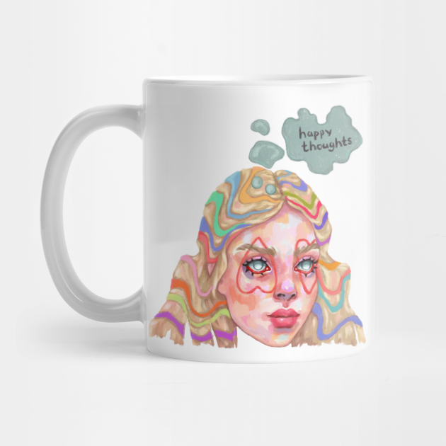 Happy thoughts - Trippy Design - Mug