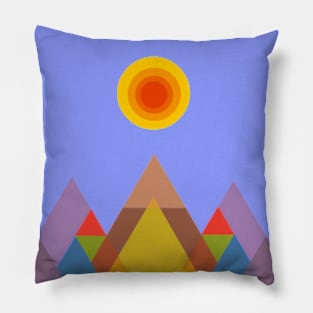 mountains landscape of triangles Pillow