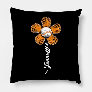 Tennessee Souvenir Baseball Flower I Love Tennessee Women Pillow