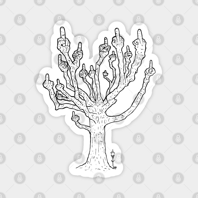 Tree of Giving Zero Fucks Magnet by deancoledesign