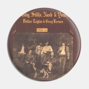 Crosby, Stills, Nash & Young - Deja Vu Tracklist Album Pin