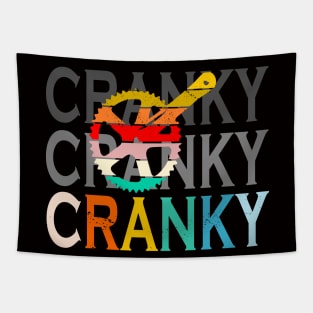 Funny Vintage Cranky Bike Bicycle Rider Cycling Lover Tapestry