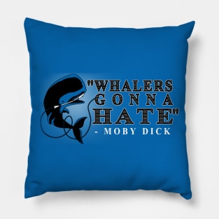 Moby Dick Whale Bookworm Funny Retro Vintage Meme Pillow