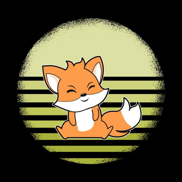 Cute Baby Fox Retro by Imutobi