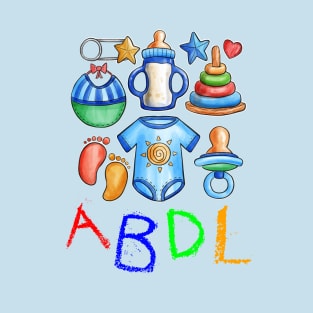 ABDL (adult baby diaper lover) Baby Items Collection design T-Shirt