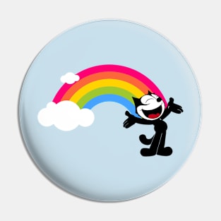 FELIX the CAT RAINBOW Pin