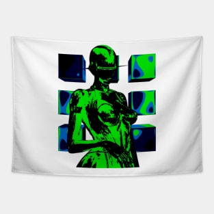 Pixel Cyborg 06 Tapestry