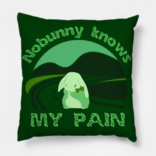 Sad and lonely bunny - Nobunny knows my pain Pillow