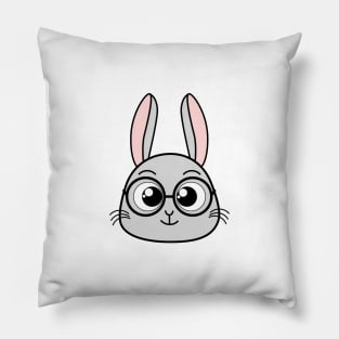 Cute Rabbit with sun glasses Pillow