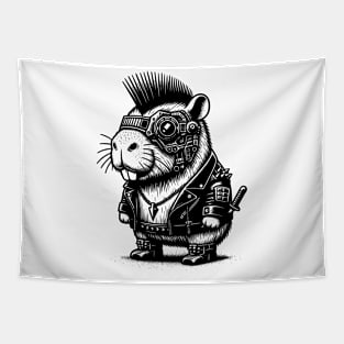 Gothic Punk Capybara Tapestry