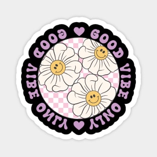 The Good Vibe Life, Daisy Flowers, Retro Boho Magnet