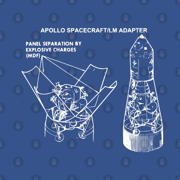 Apollo Spacecraft Lunar Module Rocket Illustration by jutulen